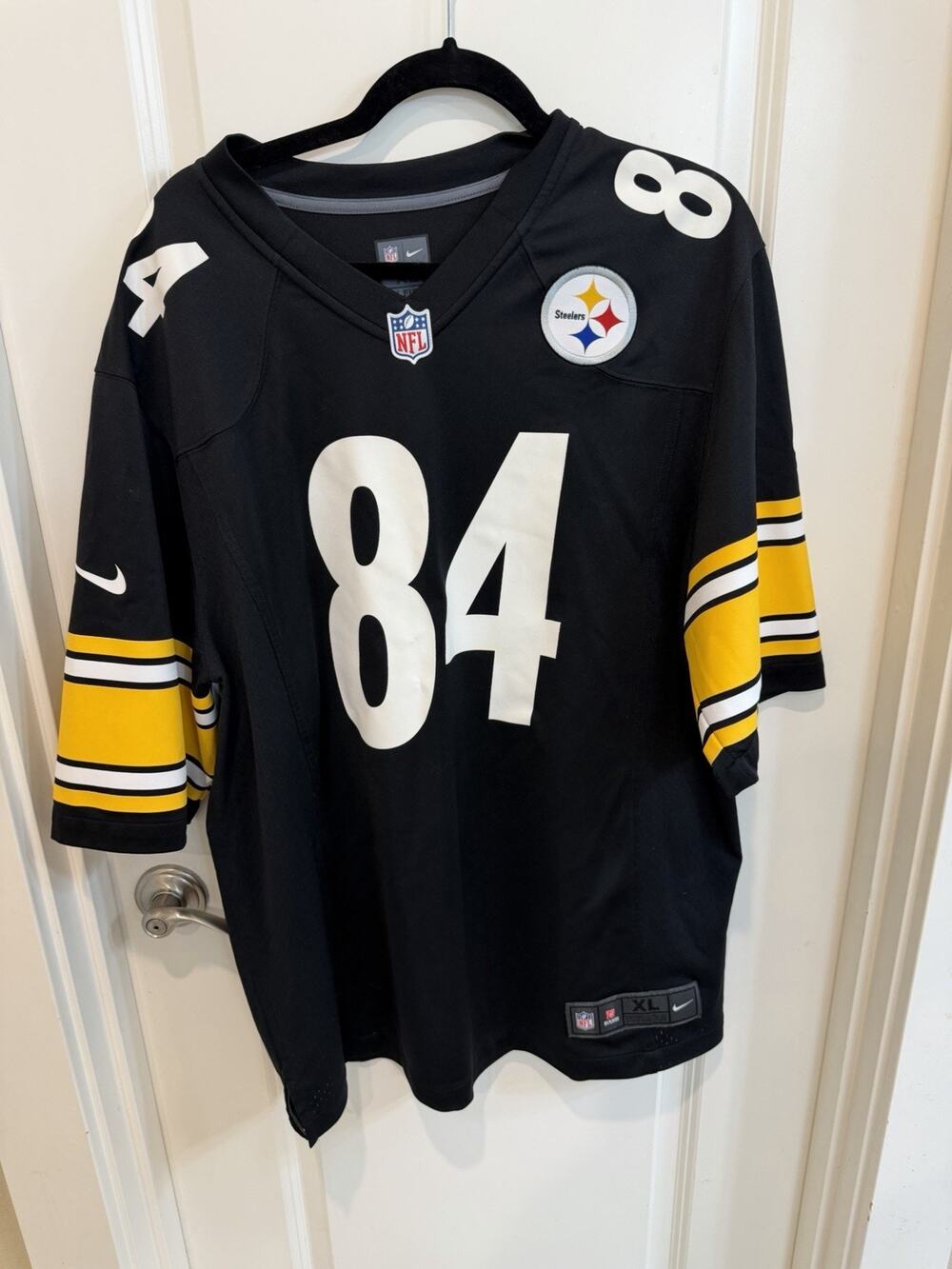 Nike Pittsburgh Steelers Antonio Brown #84 NFL Jersey Men’s XL Black Gold